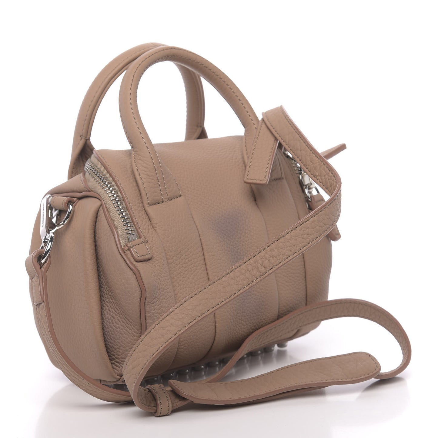 Pebbled Calfskin Mini Rockie Truffle Silver Hardware