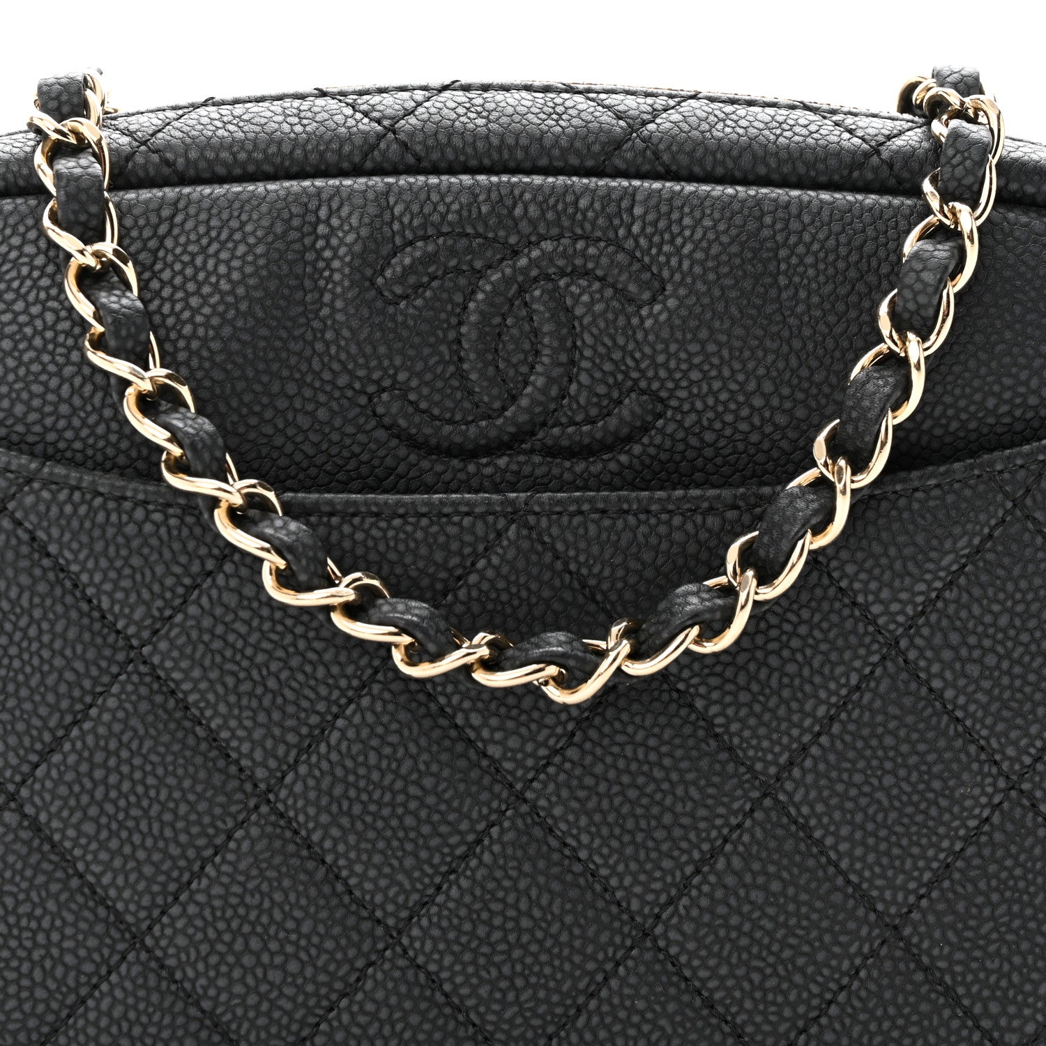 Chanel Iridescent Caviar Quilted Small Coco Tassel Camera Case Black 8 of 11