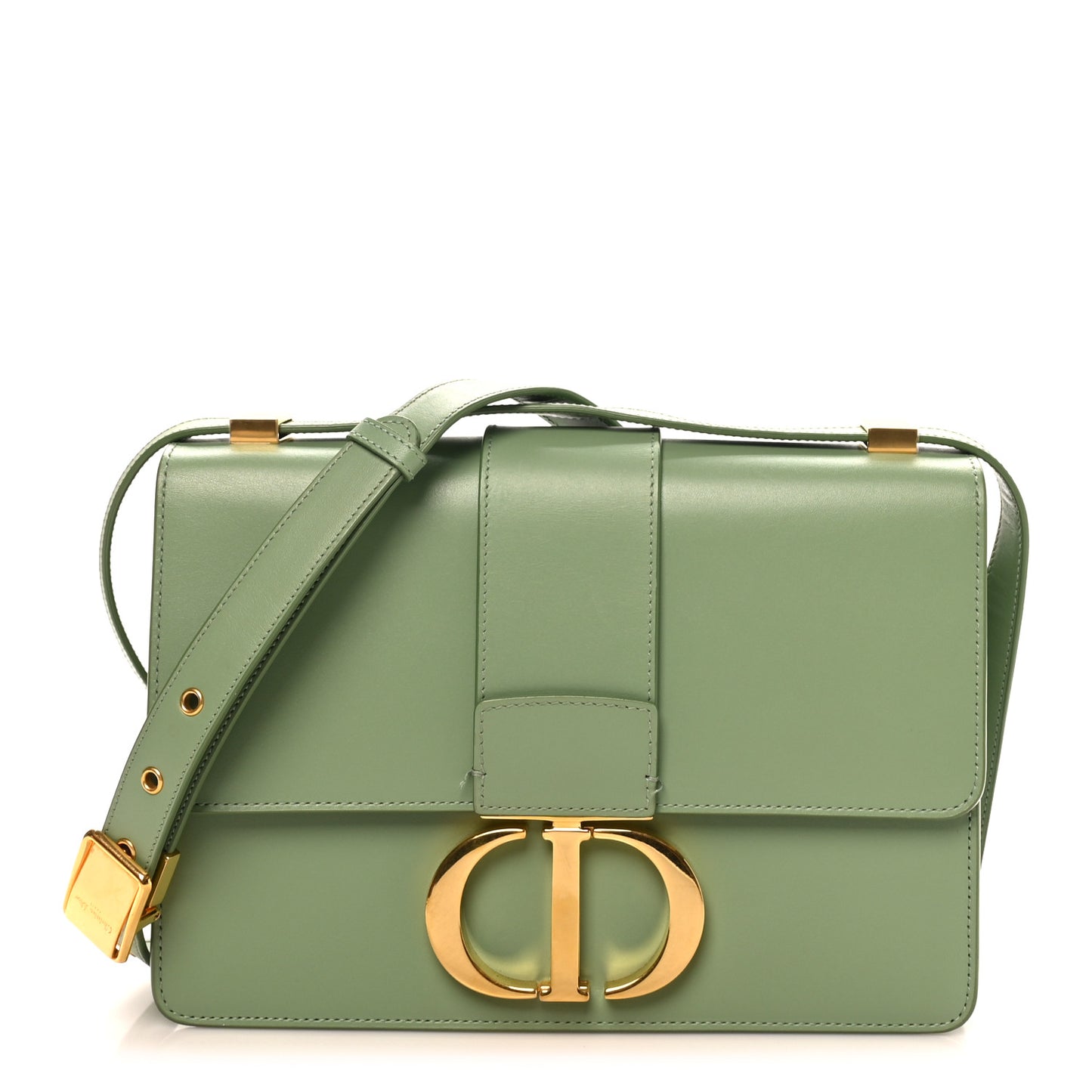 Smooth Calfskin 30 Montaigne Flap Bag Mint Green