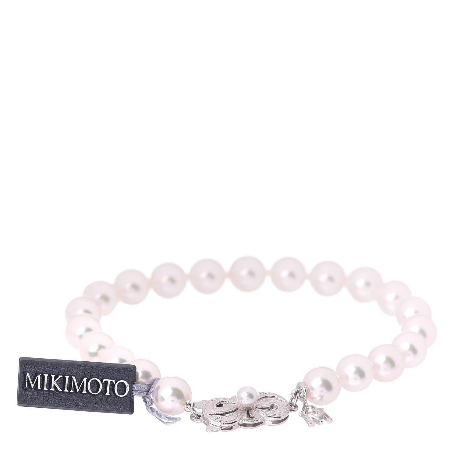 Mikimoto 18K White Gold Akoya Pearl 7mm Strand Bracelet 3 of 5