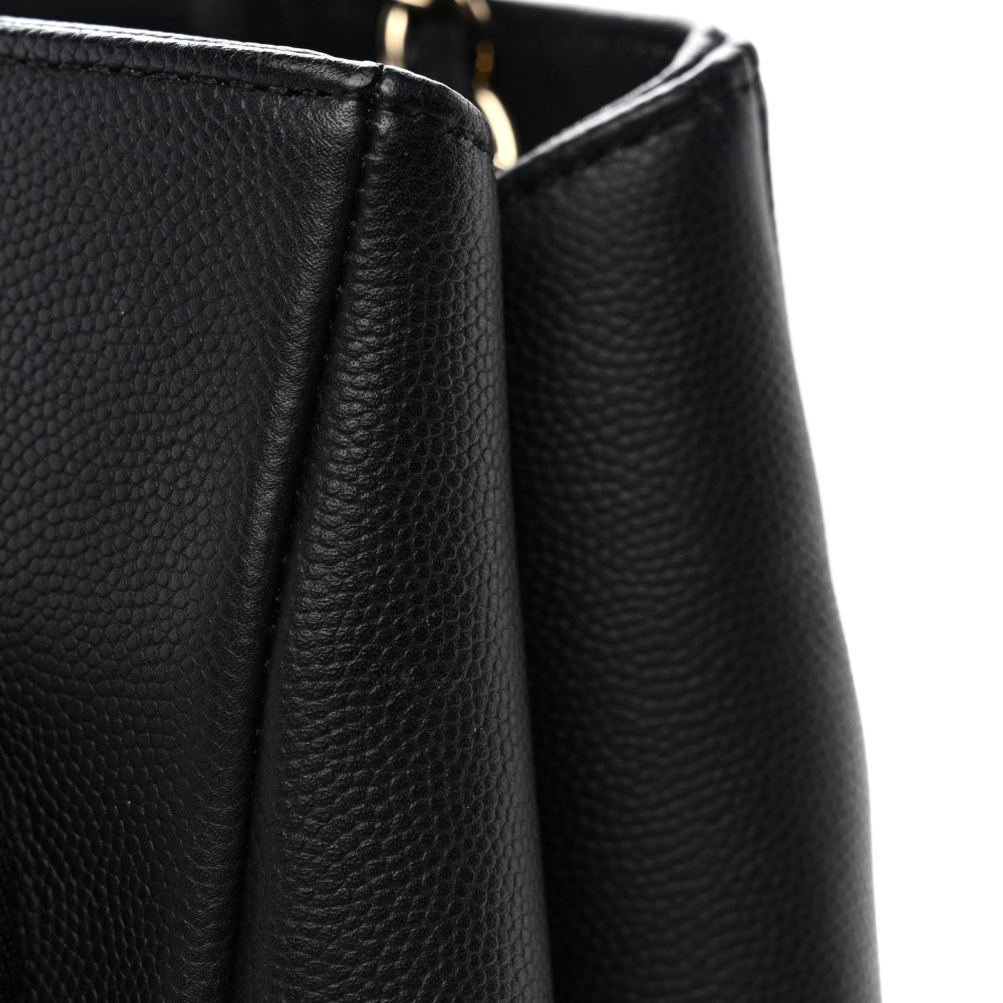 Caviar Quilted Small Business Affinity Shopping Bag Black