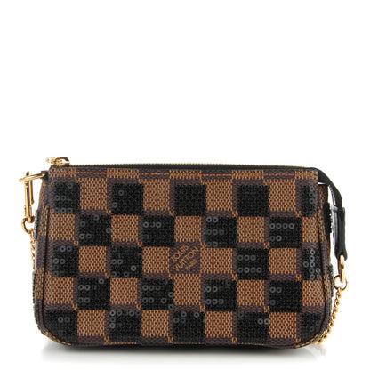 Louis Vuitton Damier Paillettes Mini Pochette Accessories Black 1 of 7