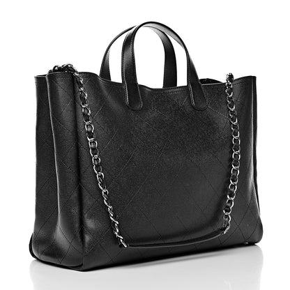 Chanel Caviar Stitched Large Shopping Tote Black 3 of 9