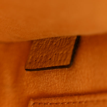 Celine Drummed Calfskin Nano Luggage Ocre 7 of 13