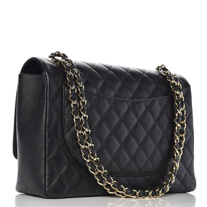 Chanel Caviar Quilted Maxi Double Flap Black 3 of 14