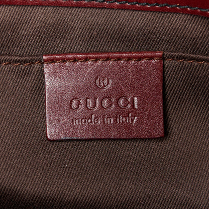 Gucci Monogram Studded Small Horsebit Clutch Bordeaux 6 of 10
