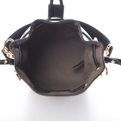 Fendi Vitello Liberty F is Fendi Bi-Color FF 1974 Embossed Mini Mon Tresor Bucket Bag Maya Black 5 of 7