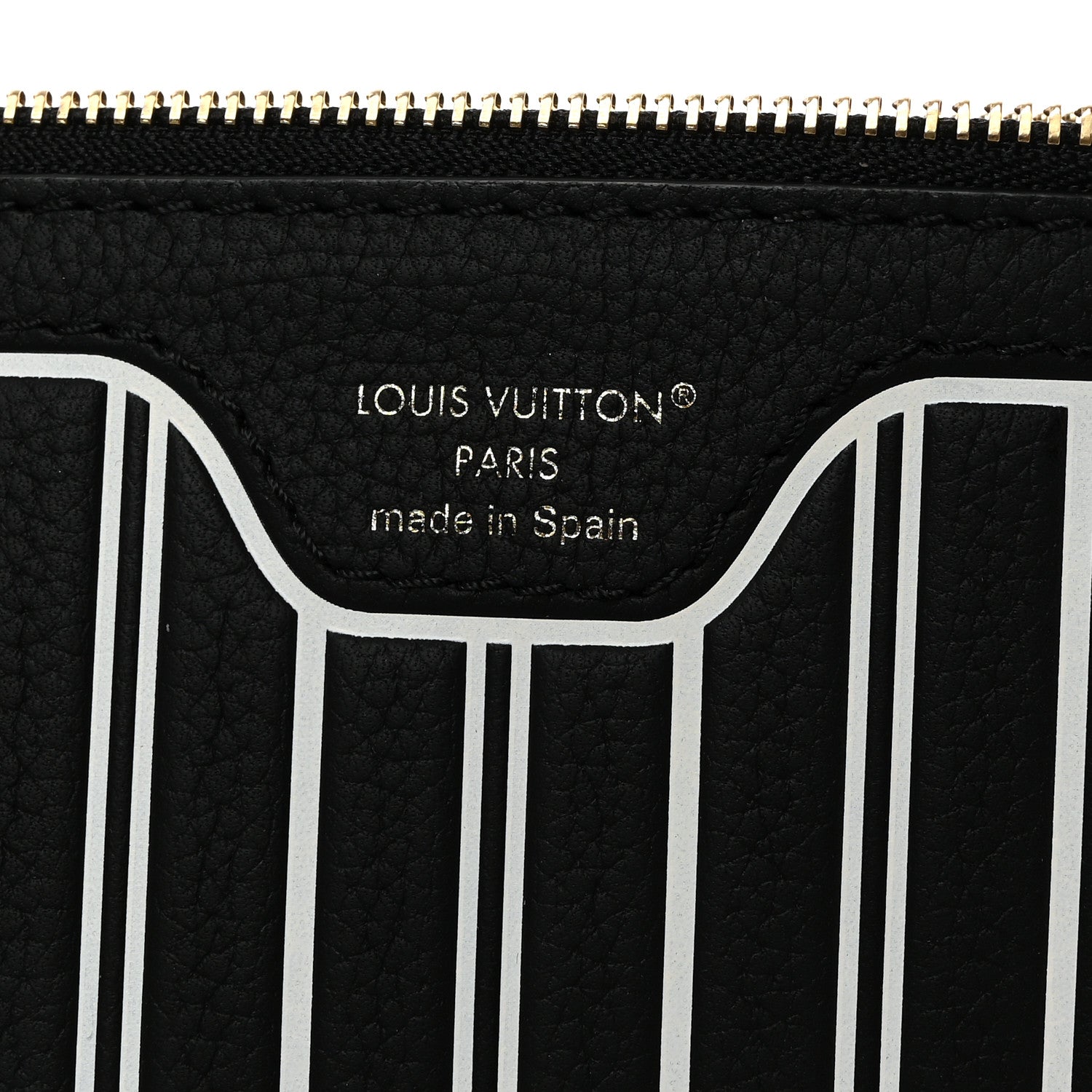 Louis Vuitton Calfskin Neverfull Inside Out MM Pochette Black 6 of 6