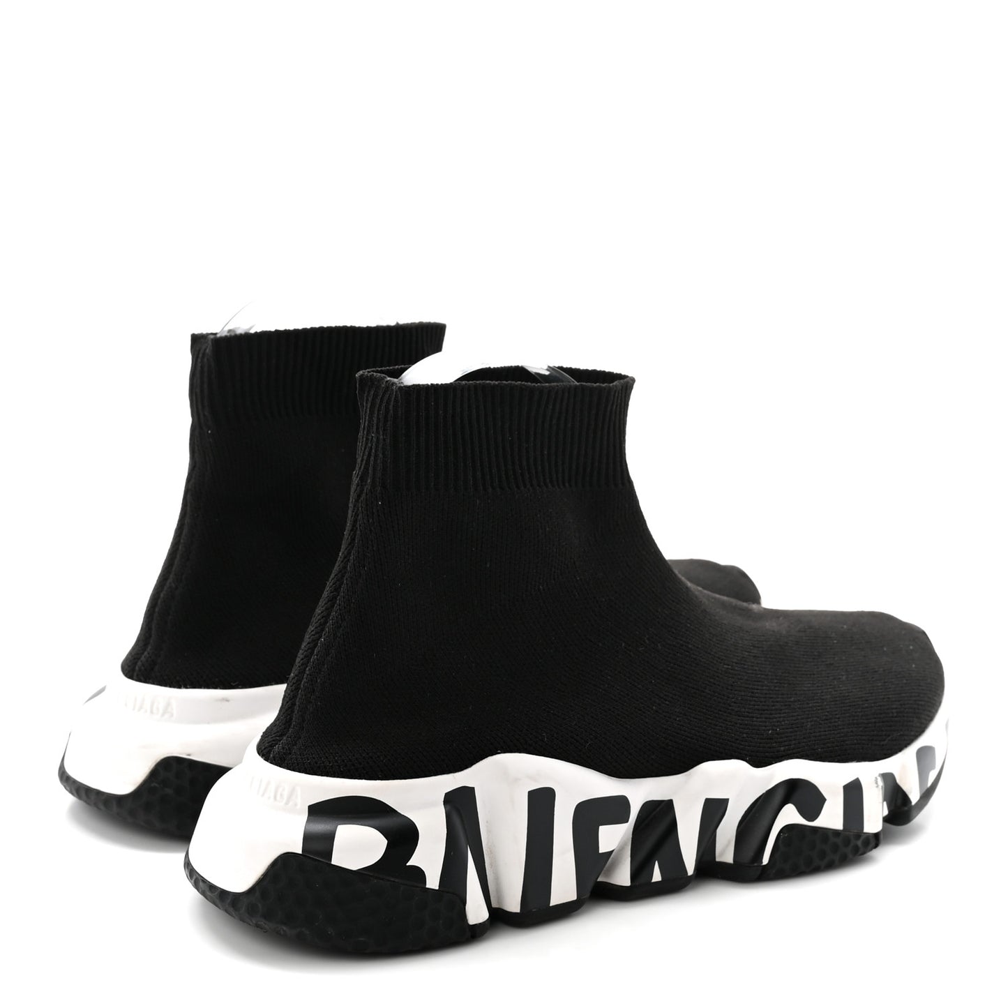 Neoprene Knit Womens Speed Graffiti Sneakers 36 Black White