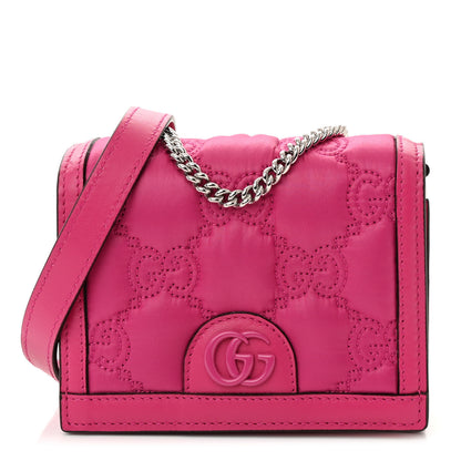 Gucci Nylon Calfskin Enamel GG Matelasse Mini Chain Bag Lovely 1 of 11