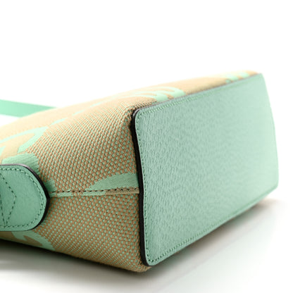 Gucci Monogram Jumbo GG Textured Dollar Calfskin Small Ophidia Dome Shoulder Bag Beige Pepperlight Mint 8 of 9