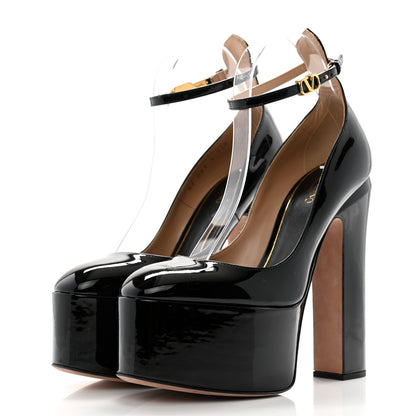 Valentino Garavani Patent Tan-Go 55/155mm Platform Pumps 37.5 Black 3 of 10