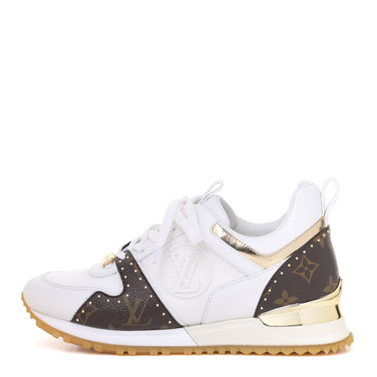 Louis Vuitton Calfskin Monogram Embellished Run Away Sneakers 37 White 1 of 4