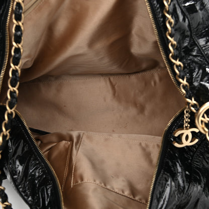 Chanel Vinyl XXL Rock and Chain Bowler Black 5 of 13