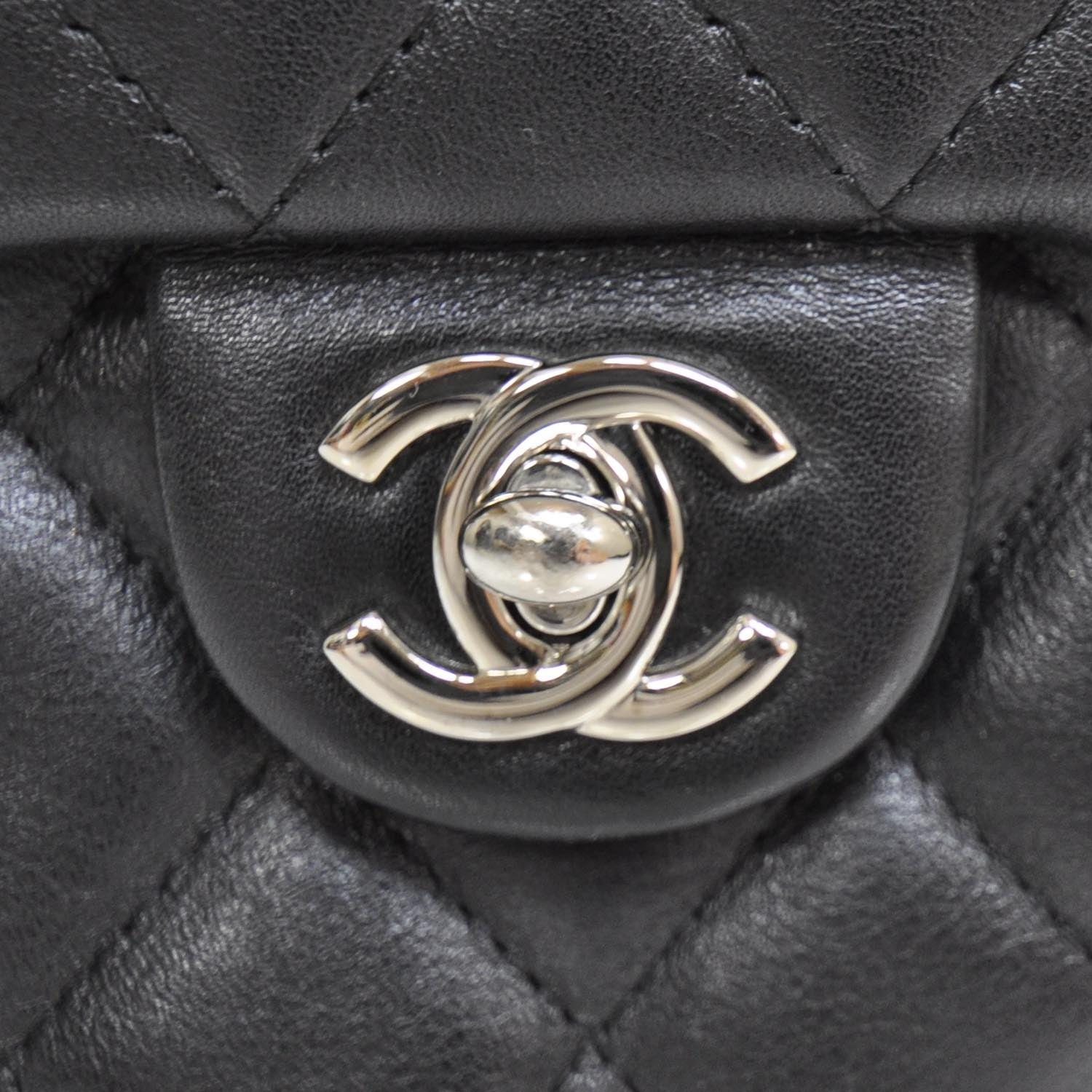Chanel Calfskin Quilted Large Cambon Multipocket Reporter Black White 9 of 15