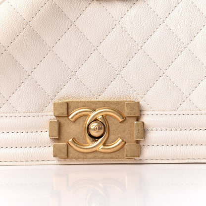 Chanel Caviar Quilted Small Boy Flap Ivory 5 of 12
