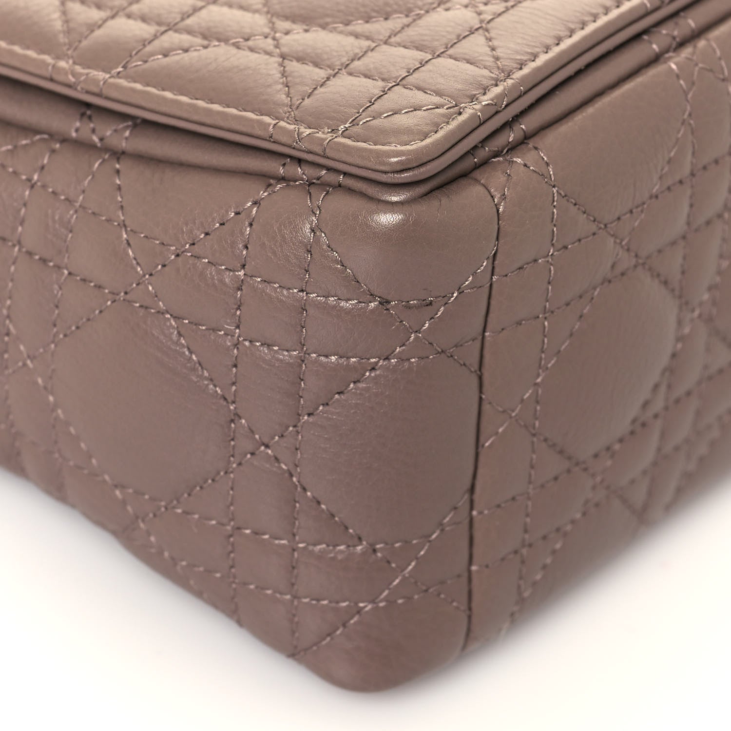 Christian Dior Lambskin Cannage Medium Caro Bag Warm Taupe 9 of 13