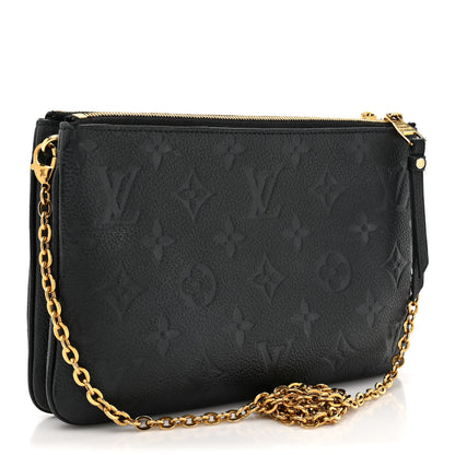 Louis Vuitton Empreinte Double Zip Pochette Black 3 of 18