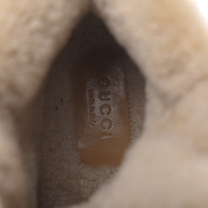 Gucci X SEGA Calfskin Suede Shearling Technical Canvas Womens Flashtrek High-Top Sneakers 37 Great White 6 of 10