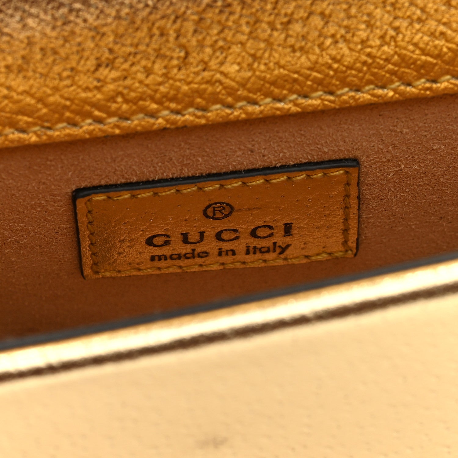 Gucci Metallic Calfskin Super Mini Dionysus Shoulder Bag Gold 6 of 9