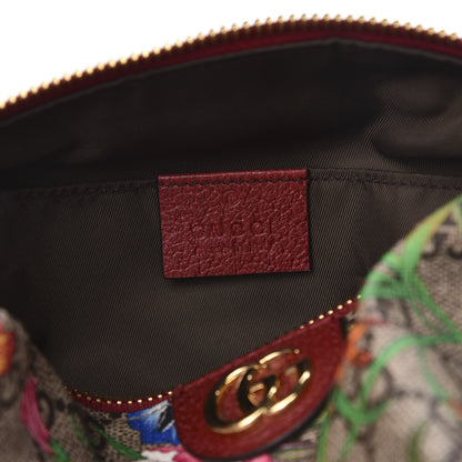 Gucci Soft GG Supreme Monogram Flora Calfskin Medium Ophidia Cosmetic Case Beige Ebony Multicolor Rosso 6 of 7