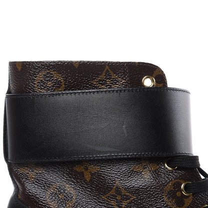 Louis Vuitton Calfskin Monogram Wonderland Flat Ranger Boots 41 Black 12 of 14