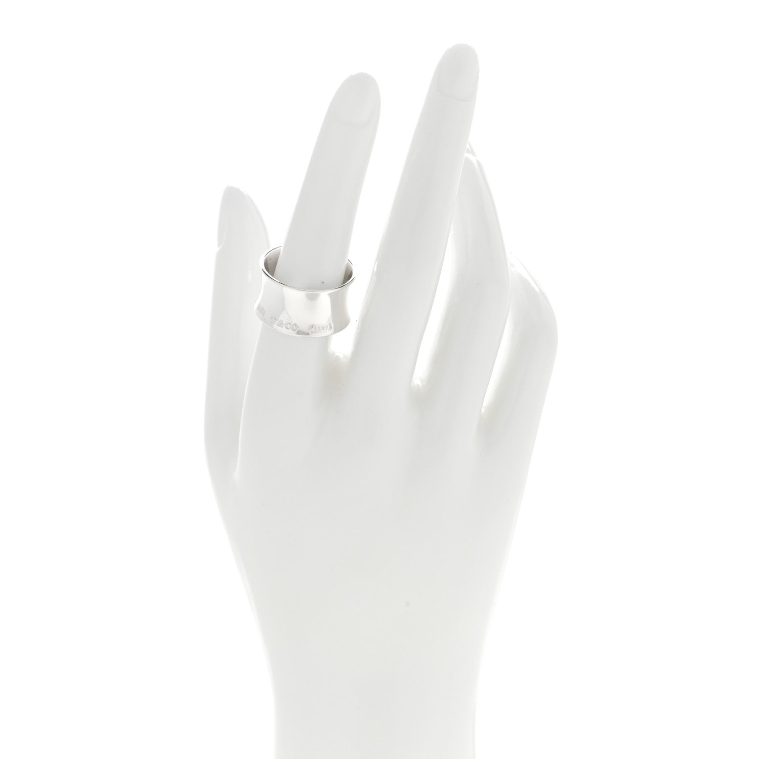 Tiffany Sterling Silver Wide 1837 Ring 54 7 2 of 4
