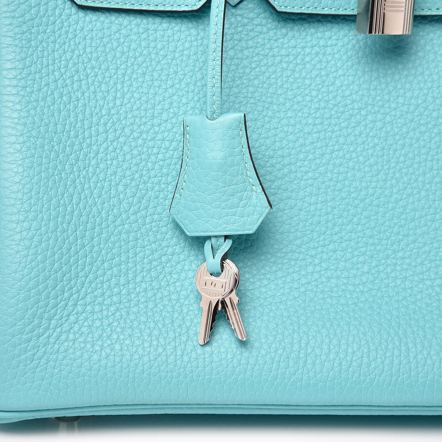 Hermes Taurillon Clemence Birkin 30 Bleu Atoll 8 of 34