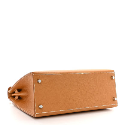 Hermes Vache Naturelle Grainee Kelly Sellier 28 Naturel Sable 4 of 12