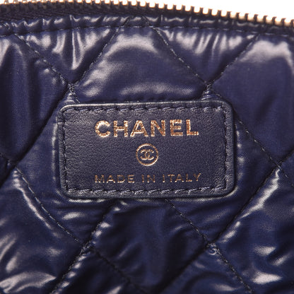 Chanel Lambskin Quilted Medium Casino Beauty CC Cosmetic Case Navy 6 of 8