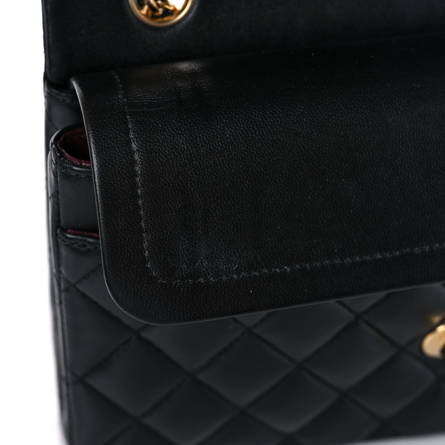 Chanel Lambskin Quilted Small Double Flap Black 13 of 15