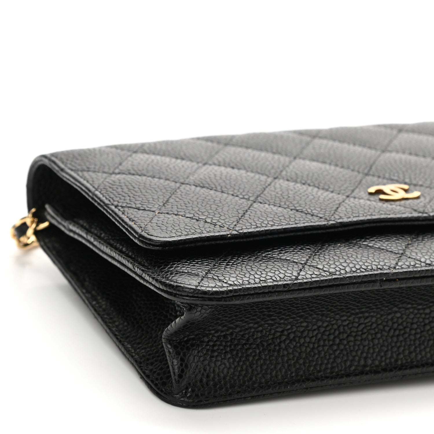 Chanel Caviar Quilted Wallet On Chain WOC Black 10 of 12