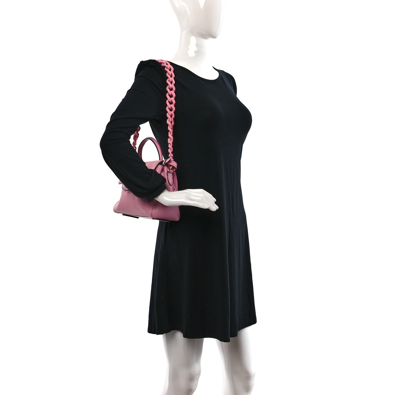 Versace Grained Calfskin Small La Medusa Top Handle Bag Pink 3 of 11