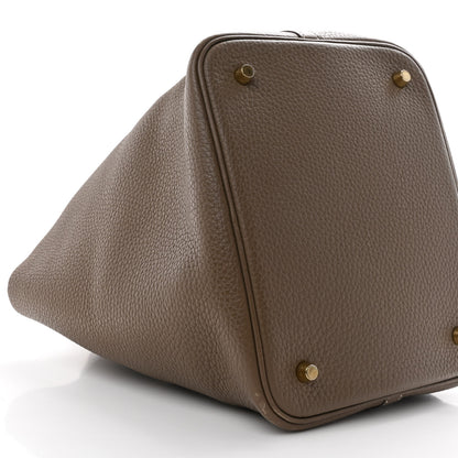 Hermes Taurillon Clemence Picotin Lock 22 MM Etoupe 9 of 11