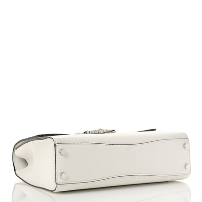 Jimmy Choo Calfskin Crystal Medium Cheri Top Handle Bag Milk 4 of 11