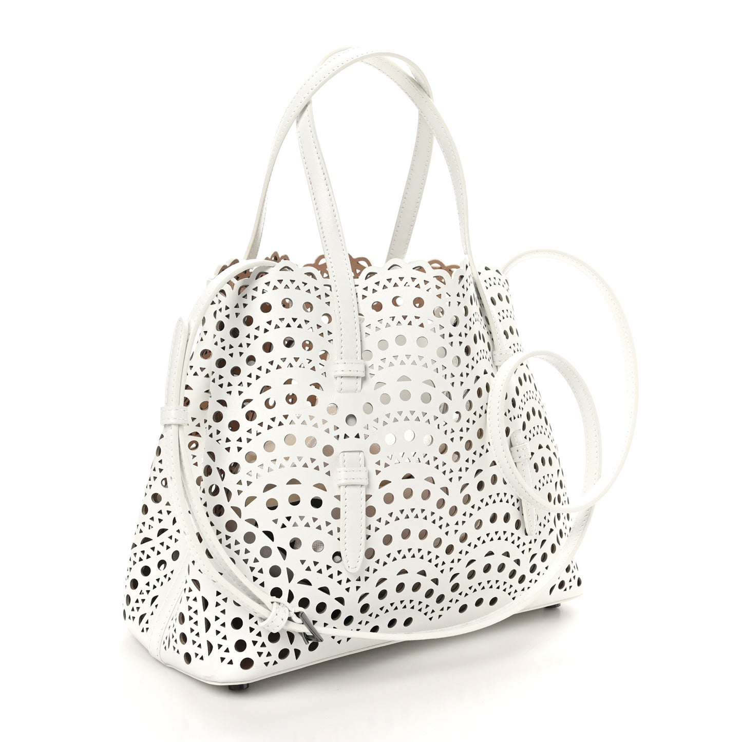 Calfskin Vienne Wave Mina 25 Bag  White