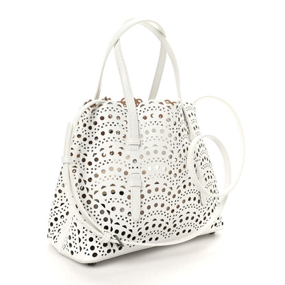 Alaia Calfskin Vienne Wave Mina 25 Bag  White 4 of 10