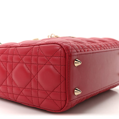 Christian Dior Lambskin Cannage Small My ABCDior Lady Dior Red 9 of 10