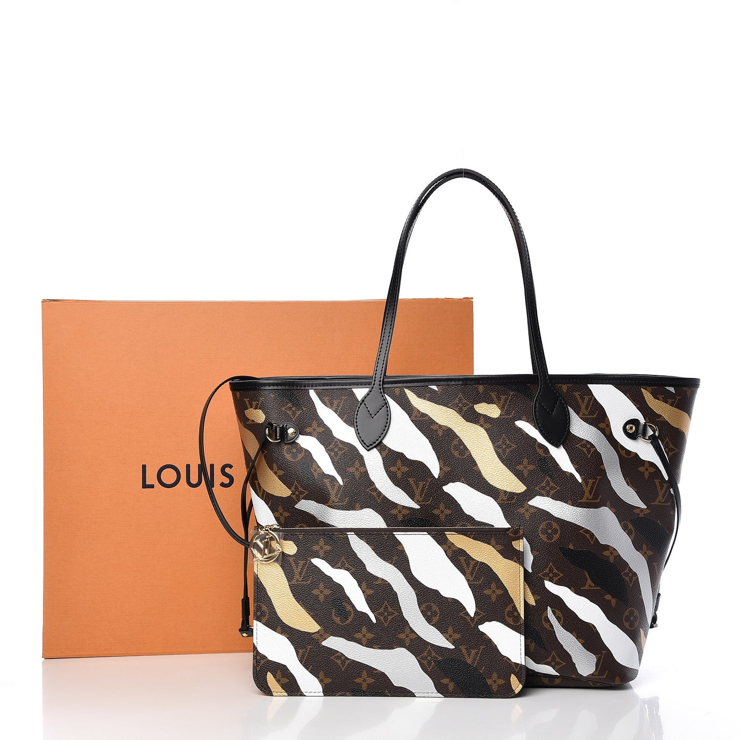 X LOL Monogram Neverfull MM Gold Silver