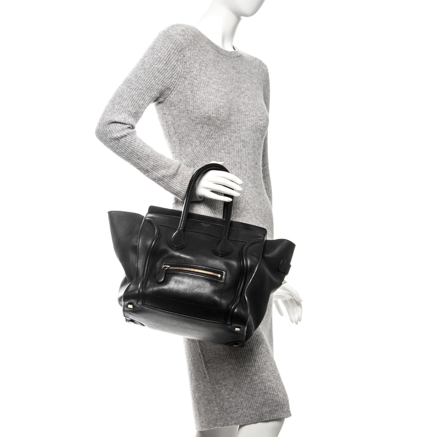 Smooth Calfskin Mini Luggage Black