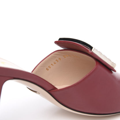 Gucci Malaga Kid Crystal Square G Madelyn Mules 39.5 Romantic Cerise 8 of 10