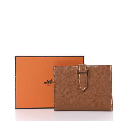 Hermes Epsom Bearn Compact Wallet Gold 8 of 8