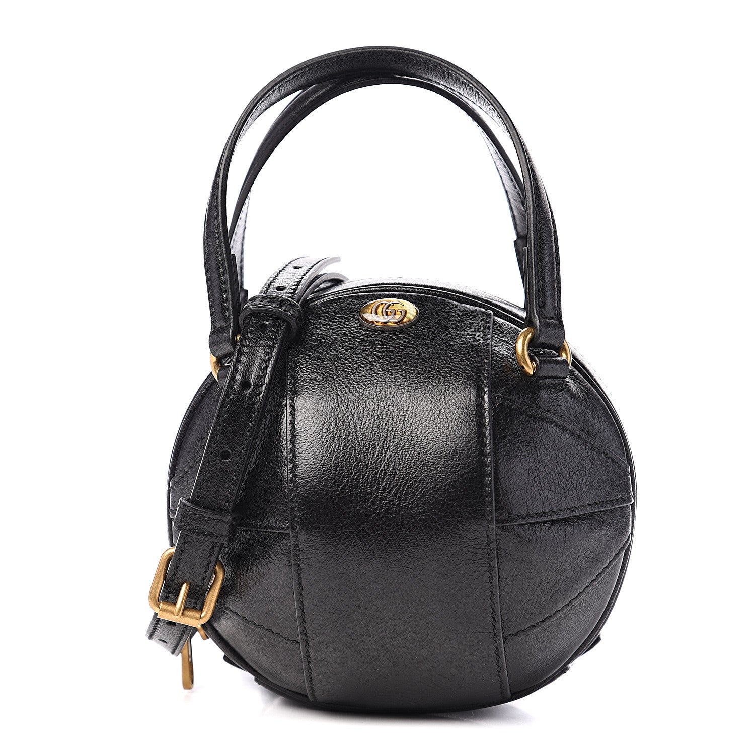 Gucci Piuma Lux Energy Mini Tifosa Basketball Shaped Shoulder Bag Black 1 of 9