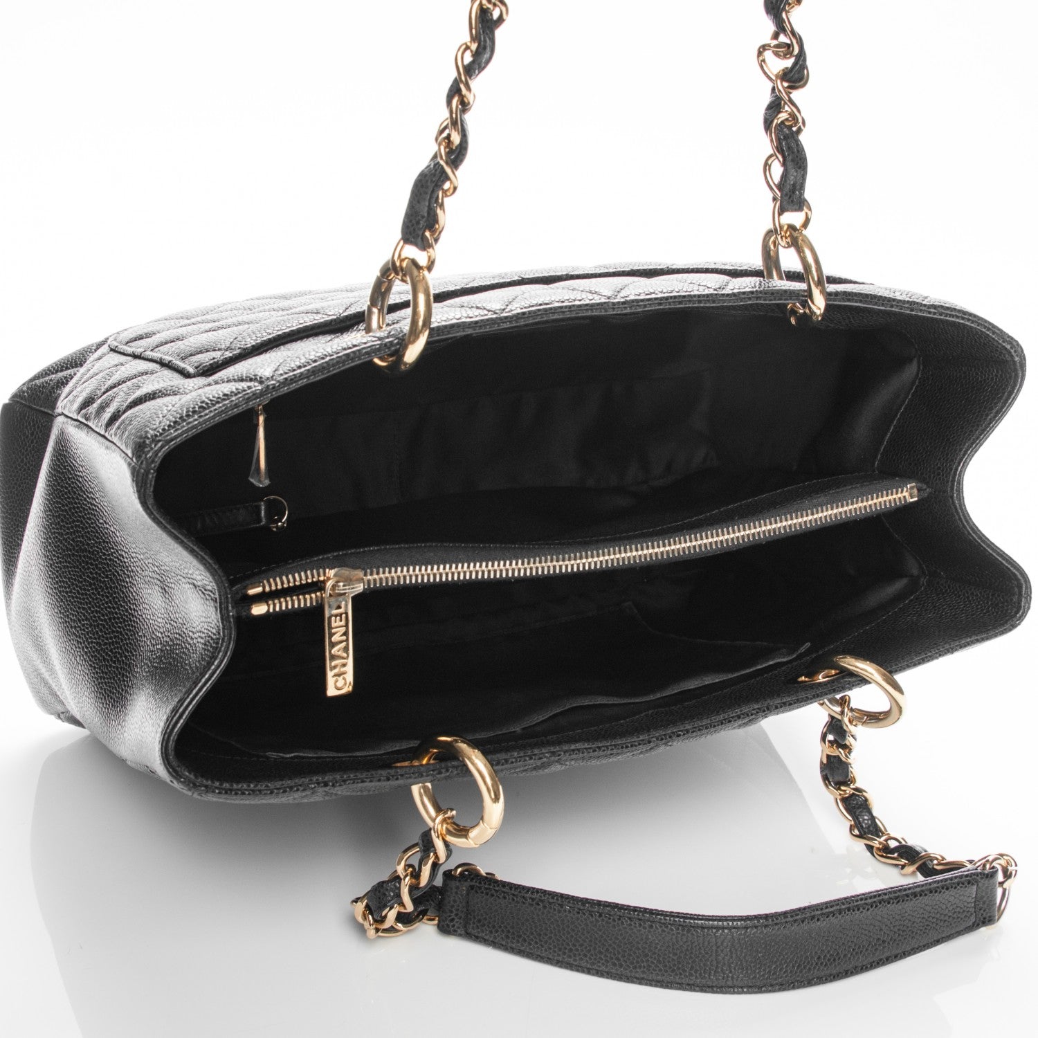 Chanel Caviar Quilted Grand Shopping Tote GST Black 5 of 7