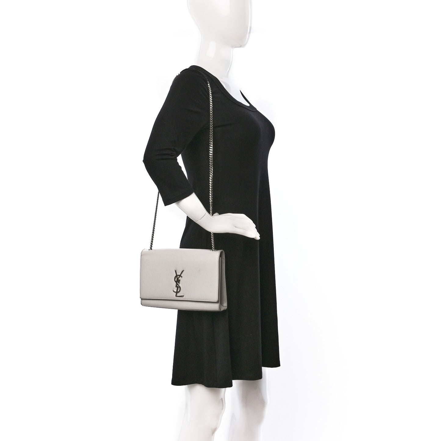 Grain De Poudre Medium Classic Monogram Kate Satchel Souris