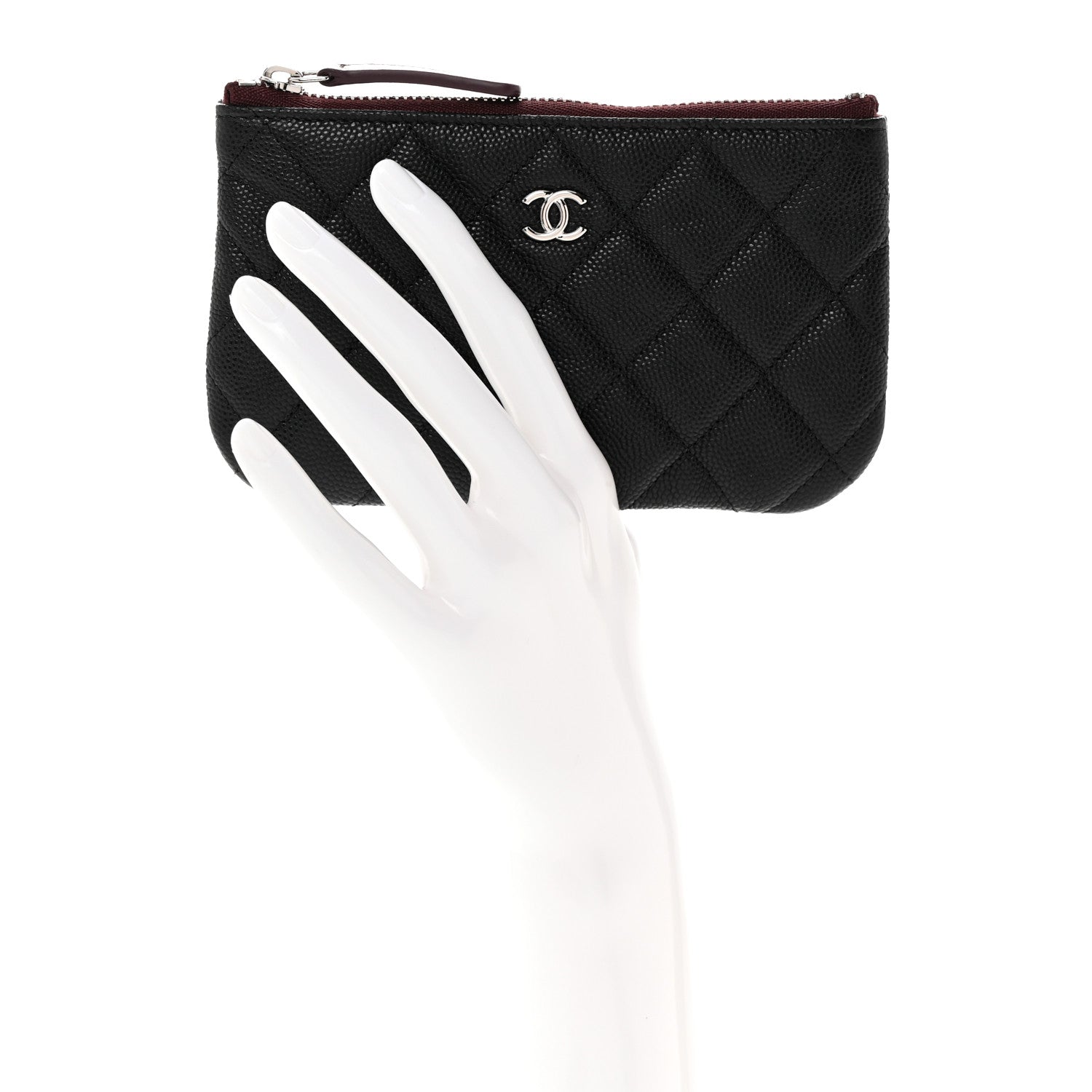 Chanel Caviar Quilted Small Cosmetic Case Black 2 of 8