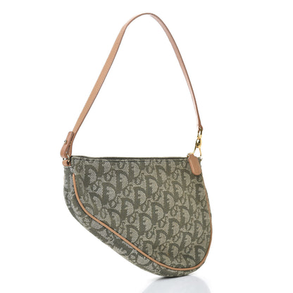 Christian Dior Monogram Mini Saddle Pochette Green 3 of 11