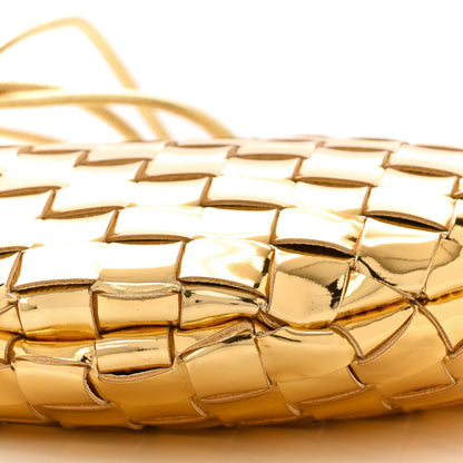 Bottega Veneta Mirror Laminated Nappa Intrecciato Mini Sardine Bag Gold 8 of 9