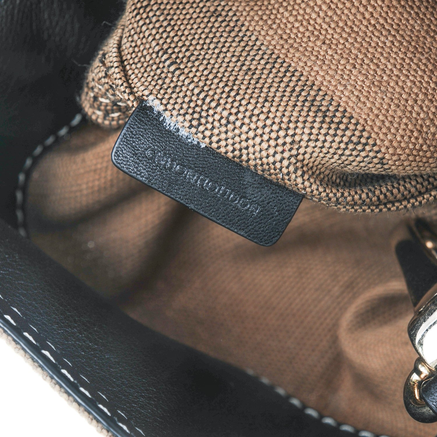 Burberry Canvas Mega Check Medium Ashby Tassel Hobo Black 7 of 8