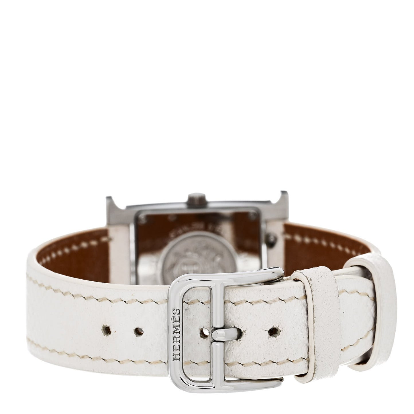 Stainless Steel Epsom Lacquer 21mm Heure H Hour Quartz Watch Blanc